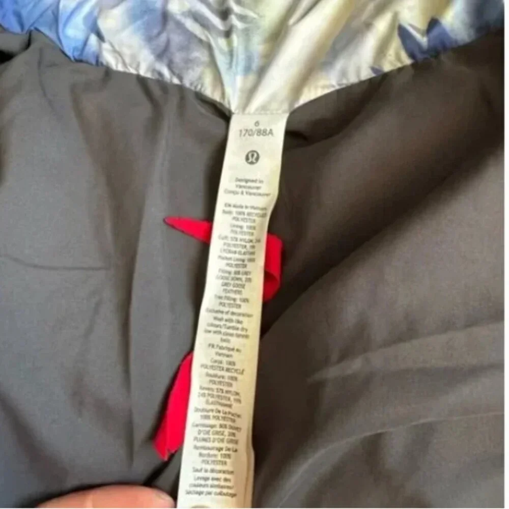 Lululemon Wunder Puff Jacket Chromatic Cloudscape Multi Size 6 - Picture 7 of 7